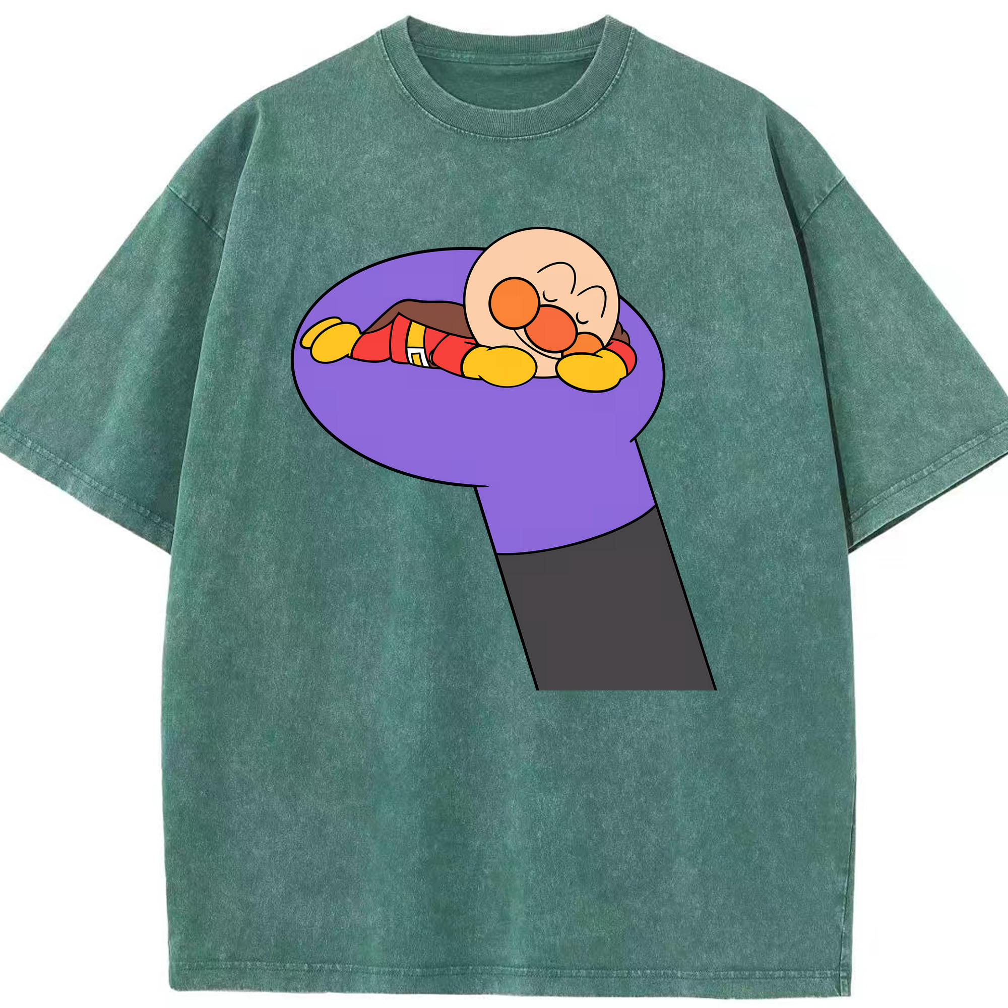 （画像用） アンパンマン Anpanman 綿100% ヴィンテージ風 半袖Tシャツ（フロントプリント）